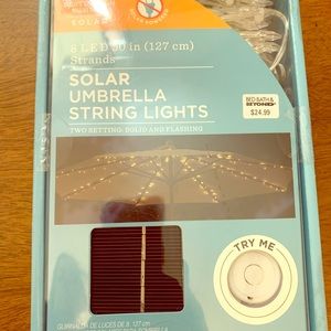 Solar Umbrella String Lights